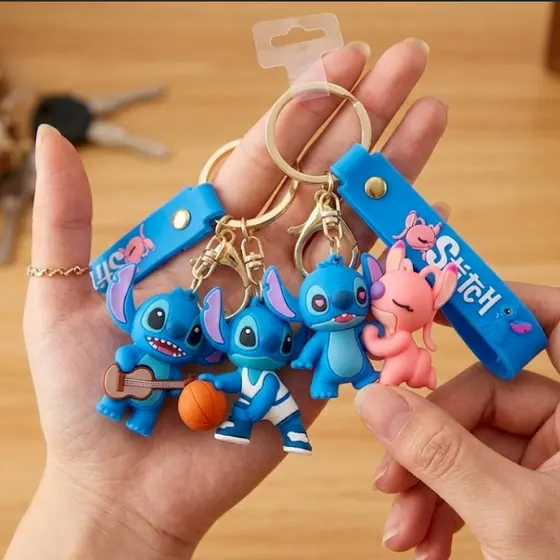 1/2 Chaveiros Lindo Lillo Stitch Angel Para presente Lembrancinha Mochila Escola