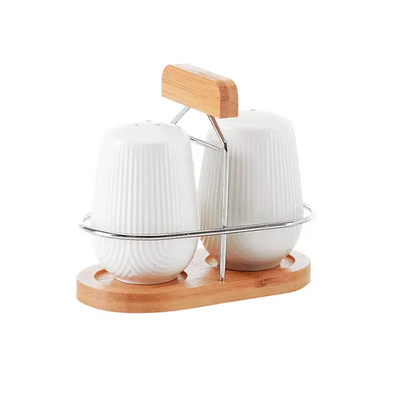CONJUNTO SALEIRO E PIMENTEIRO OÁSIS 90ML COM SUPORTE