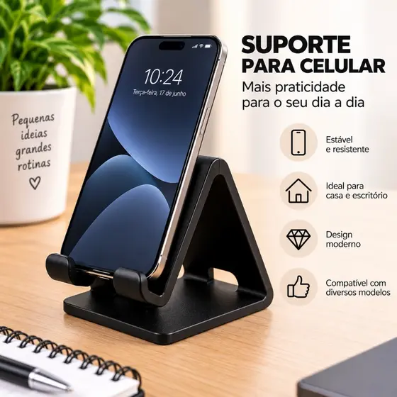 Suporte de Mesa para Celular Universal Apoio Smartphone