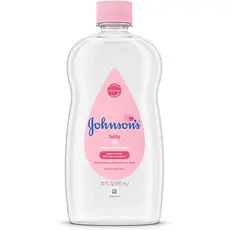 Óleo Johnson's Baby, Óleo Mineral Puro para ajudar a prevenir a perda de umidade em bebês, crianças e adultos, Óleo de M