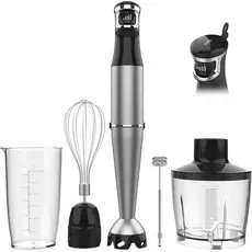 Liquidificador de Imersão Turelar, Conjunto de Liquidificadores Manuais com Fio 1100W, Velocidade Variável com Gatilho, 
