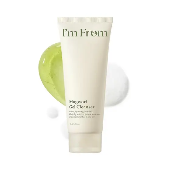 I'm From Mugwort Gel Cleanser, Gel de Limpeza Suave que se Transforma em Espuma, Limpeza Facial Calmante e Hidratante, P