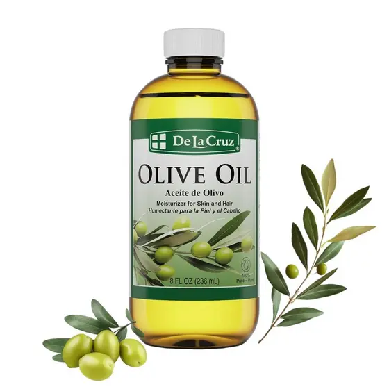 Azeite de Oliva Puro De La Cruz - Azeite de Oliva Natural Prensado a Frio para Cabelo e Pele - Óleo Corporal Leve para P