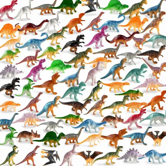 Brinquedos de Dinossauro OuMuaMua, Conjunto de Mini Figuras de Dinossauros de Plástico Incluindo T-rex, Estegossauro, Mo