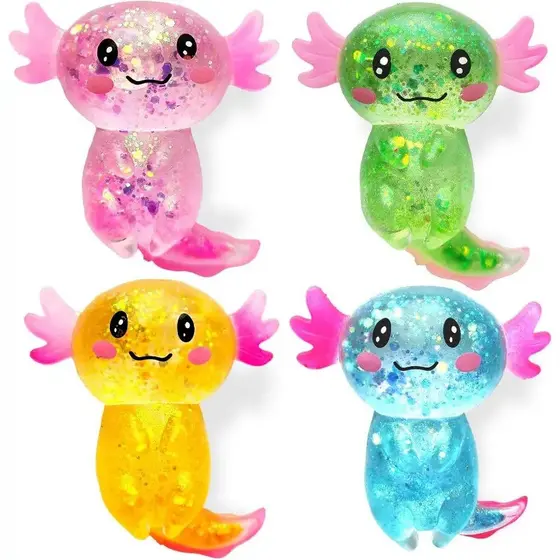 Conjunto de 4 Brinquedos Antiestresse da Série Cute Squishy, Pacote de Brinquedos Sensoriais Macios com Sensação de Malt