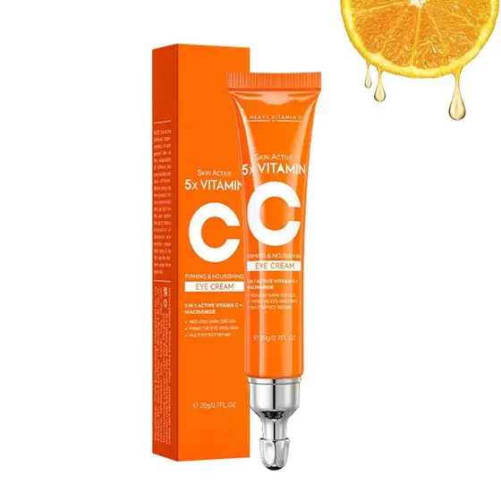Creme para os Olhos com 5X de Vitamina C e Niacinamida - Firmador e Iluminador para Olheiras, Rugas e Inchaço |   Hidrat