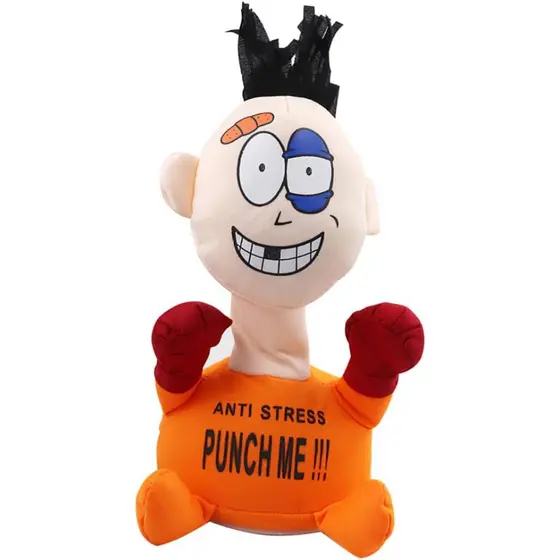 Brinquedo de Pelúcia Elétrico para Alívio de Estresse, Boneca de Apertar com Toque Confortável, Sem Bateria, Laranja, Bo
