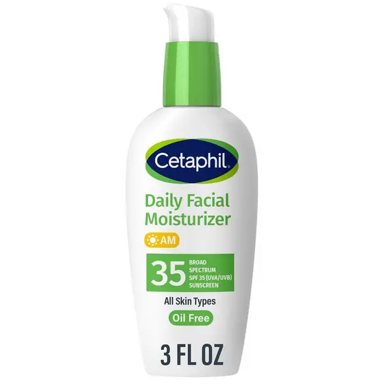 Hidratante Facial Cetaphil, Hidratante Facial Diário Sem Óleo com FPS 35, Para Pele Seca ou Oleosa, Mista ou Sensível, L