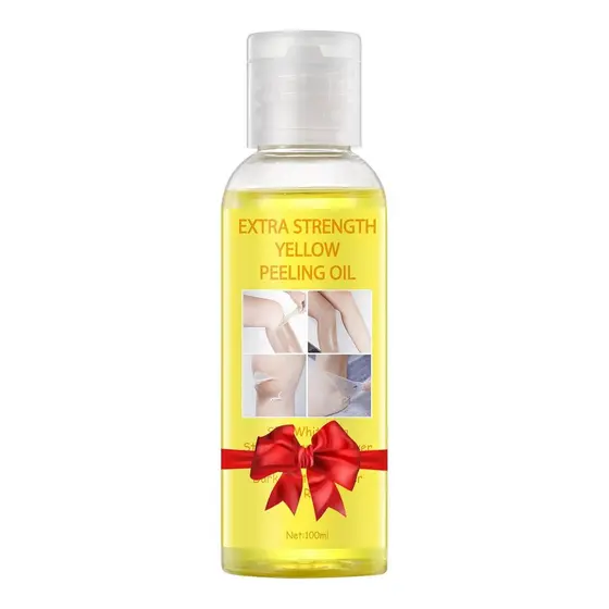 Óleo Esfoliante Amarelo para Pele Escura, Óleo Esfoliante Extra Forte para Corpo, Mãos, Braços, Pés, Pernas, Articulaçõe