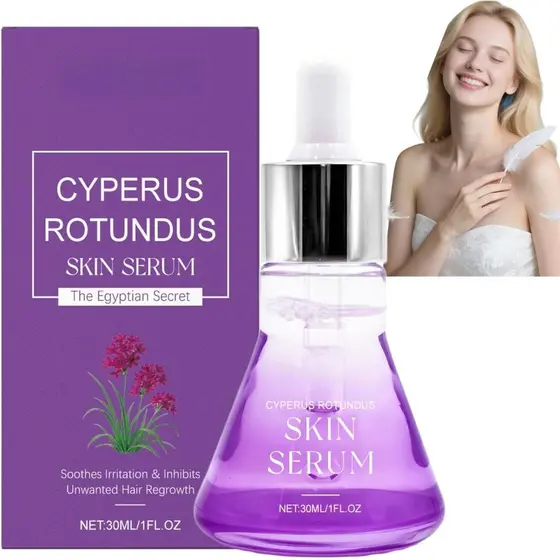 Óleo Depilatório Glow 30ml, Sérum para a Pele com Cyperus Rotundus, Óleo Puro Prensado a Frio para Remoção e Redução de
