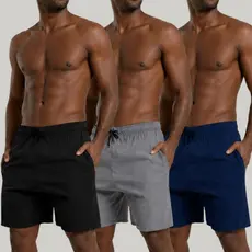 Kit 3 Short Masculino Esportivo Academia Corrida Bermuda Preta Masculina Short Com Bolsos Shorts