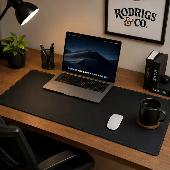 Mouse Pad Desk Pad Couro Borda Trabalhada Gigante Antiderrapante Tapete Mesa Gamer Setup Trabalho Estudo Protetor Mesa