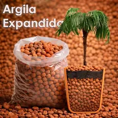 Argila Expandida Natural para Drenagem Vasos Plantas 2L 4L 6L 8L 10L Jardinagem Paisagismo Decoração