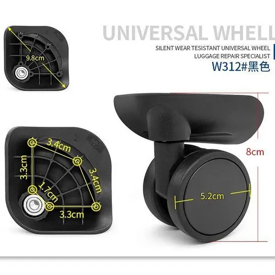 Reparo de rodas para malas de viagem universais, rodas para malas com rodinhas, adequadas para malas de viagem, co