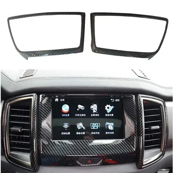 Painel De Ar Condicionado Do Carro Ventilação Capa Saída Decoração Para Ford RANGER T6 T7 T8 Everest 2015-2022 Acessório