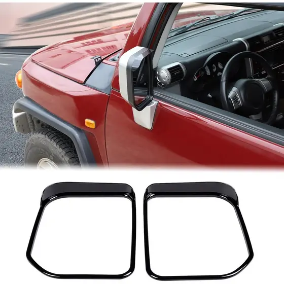Aunginsy Espelho Retrovisor Viseira De Chuva Quadro De Proteção Fit Toyot @ FJ Cruiser 2007-2021 Lateral Traseiro Moldur