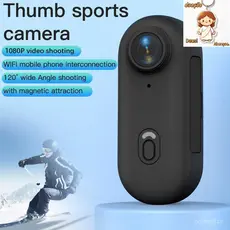 Câmera de Ação 1080P WiFi à Prova D‘água 30M Mini Câmera Esportiva com Lente Grande Angular 120° Pulsadeira Magnética