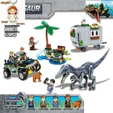 Blocos de Construção Educativos para Crianças de Dinossauro do Mundo Jurássico Compatíveis com LEGO City