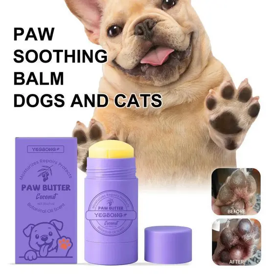 Bálsamo Calmante Para Patas , Cães E Gatos , 30g , Creme Hidratante Cuidados Com Almofada De Pata Óleo Mineral De Cera D