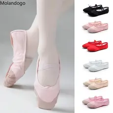 Mandogo Meninas Sapatos De Balé Crianças Profissional Lona Sola Macia Ballet Dança Feminino Yoga Ginásio O2Q7