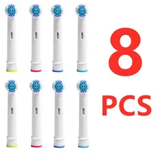 8 Peças de Cabeças de Escova de Substituição para Escova de Dentes Elétrica Compatíveis com Oral-B