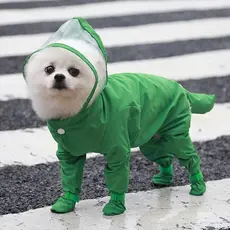 Capa de Chuva Impermeável para Cães, Roupa para Cães Pequenos, Macacão para Yorkie 0IWN