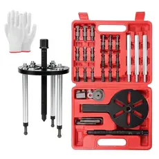Kit Extrator Rolamentos 21 em 1 com Martelo Deslizante – 4 Garras para Alternador, Polia e Câmbio – Aço Carbono