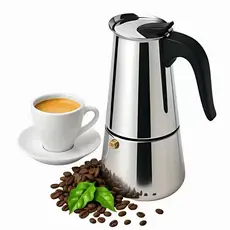 Cafeteira Italiana Inox Espresso Fogão Gás ou Indução.100ml/200ml/300ml