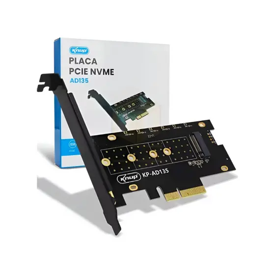 Placa PCI-E Adaptador SSD M.2 NVMe Knup KP-AD135