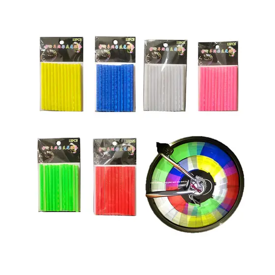 Fitas Refletoras Raios Bicicleta ABS Universal 75mm Cores