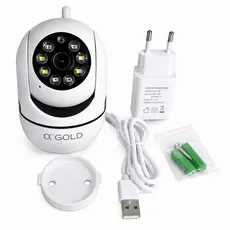 Câmera Segurança WiFi 1080P Visão Noturna Colorida Áudio APP A'Gold CAM-11