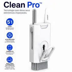 Kit Escova de Limpeza Eletrônicos 5 em 1 | Multiuso, para eletrônicos e uso no Geral