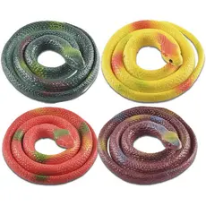 LRCXL Cobras de Borracha para Afastar Pássaros - 4 Peças de Brinquedos Realistas de Cobras Falsas para Decoração de Jard