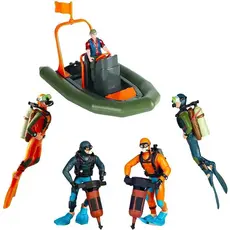 Figuras de Mergulhadores em Lancha Hiawbon, Modelos de Lancha Subaquática, Modelo de Barco de Plástico para Decoração de