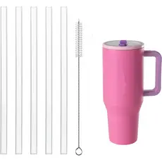 Canudos de Substituição Compatíveis com Hydrojug Traveler 32 oz, Plástico Reutilizável, Conjunto de 5 Canudos Reutilizáv