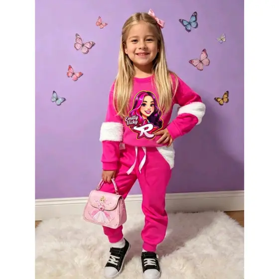 conjunto moletom infantil emilly vick