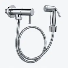 Ducha Higiênica Para Banheiro KIT COM REGISTRO ÚNICO Chuverinho Íntimo Resistente Cromada Aço Inox e Abs