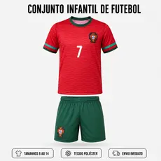 Conjunto Infantil de Futebol Camisa e Shorts Uniforme Esportivo Tamanhos 6 ao 14 - Envio Imediato !!!