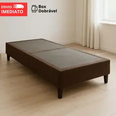 Base Cama Box Solteiro Suede Premium 188x88 | Estrutura Reforçada e Elegante | Conforto Durabilidade