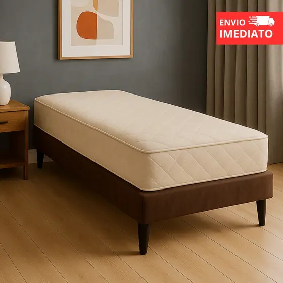 Cama Box Dobravel Solteiro Desmontavel Bipartida Reforçada Quarto Sem Montagem 88x188cm