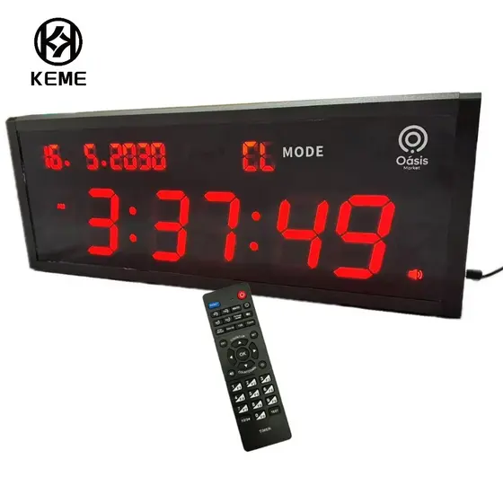 Cronômetro Relógio Parede Digital Led 48/18 Timer Academia