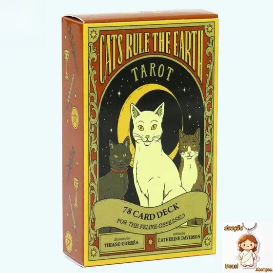 10.3*6cm Cats Rule the Earth Tarot: 78-Card Deck for the Feline-Obsessed