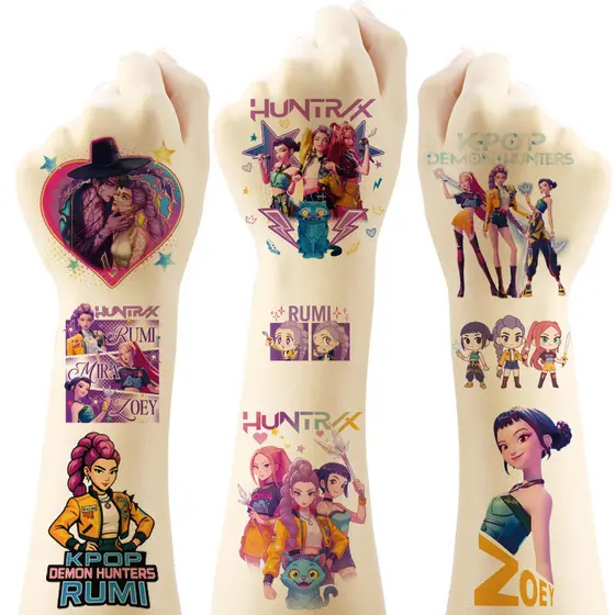 Filme Quente K-POP Adesivo De Tatuagem Temporária À Prova D'água Presente Para Crianças (Enviado Aleatoriamente)