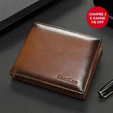 Carteira Curta Masculina Multifuncional Elegante Color-Block Business