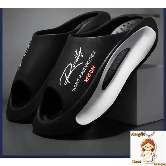 Chinelos Masculinos e Femininos Moda Antiderrapantes Chinelos de Casal EVA 2 Cores 36-45
