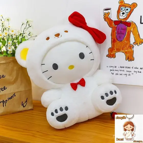 20cm Hello Kitty Pelúcia Boneco Macio - Snoopy e Kuromi Coleção Presente Fofa
