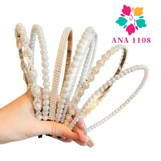 ANA1108 KIT 5  PCS Tiara de Pérolas / Arquinho de Perolas - Acessórios femininos de cabelo