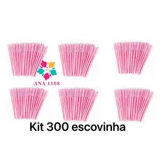 ANA1108 KIT 300 unidades Escovinhas com glitter e sem Glitter Extensão de Cílios e sobrancelha