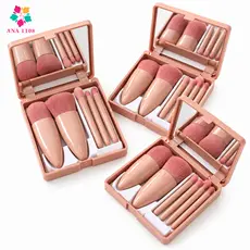 Kit 5 de pincéis Para maquiagem Com espelho super sofisticado