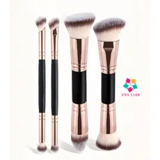 ANA 1108/4 Pincéis De Maquiagem De Ponta Dupla/Conjunto Com Parte Superior Plana Angular/Cerdas Maci